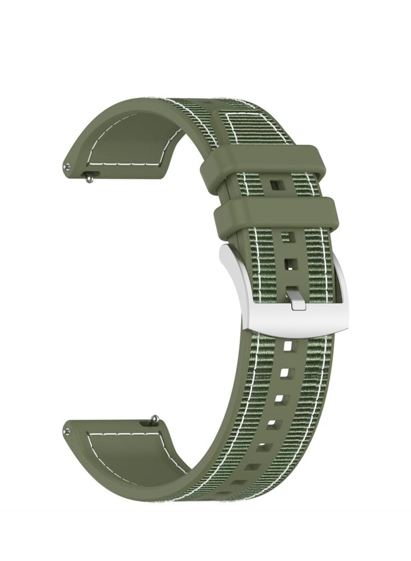 Compatible with Huawei Watch GT4 Replacement Wrist Band 22mm Replacement Nylon Braided Silicone Composite Watch Strap Compatible with Huawei Watch GT4 GT3 Watch3 Pro 46mm - Image 1