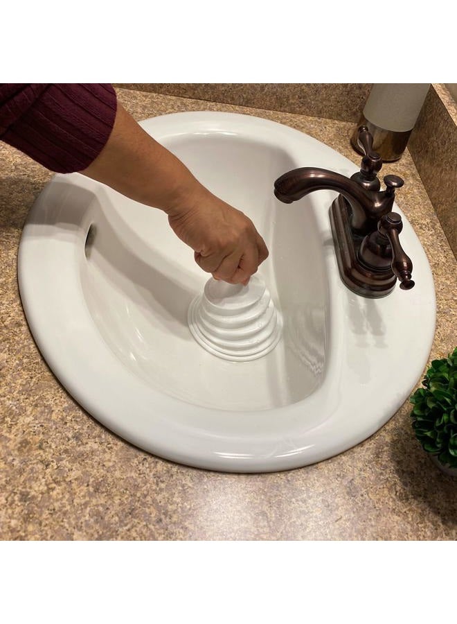 Master Plunger Mighty Tiny Plunger Designed for Bathroom/Kitchen Sinks, Perfect for RV's. Unclogs Fast & Easy (Patent Pending), White - Image 5