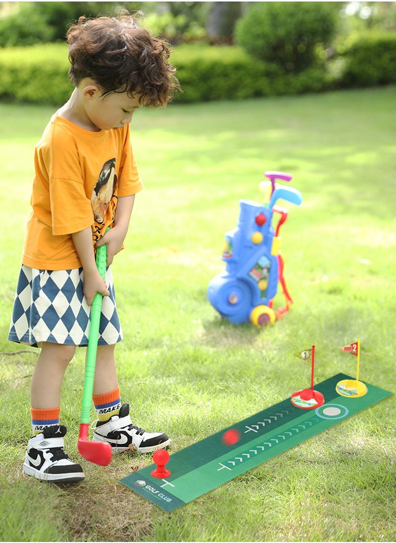 Moovant - Toddler Golf Clubs Set with 6 Balls 4 Golf Clubs Golf Cart Putting Mat , Kids Golf Toys , Indoor & Outdoor Sport Golf Games Toy Gifts, Competitive Game Parent-Child Interaction for Boys Girls - Image 1