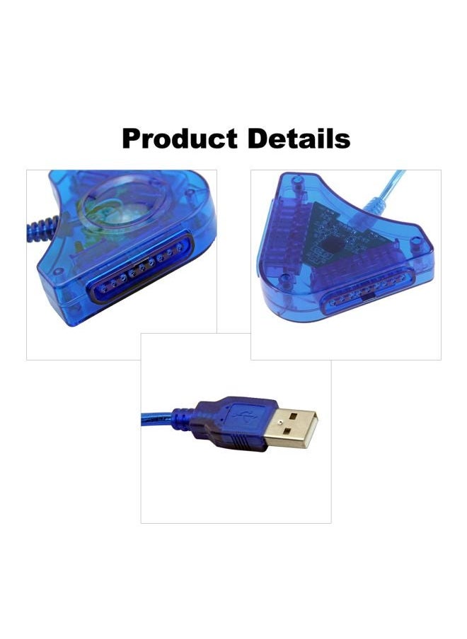 Generic - USB Dual Player Wired Converter Adapter For PS2 Game Controller - Image 1