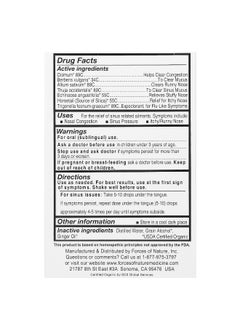 FORCES OF NATURE Forces of Nature, Sinus, Organic Plant Medicine, Maximum Strength, 0.34 fl oz (10 ml)  - Image 2