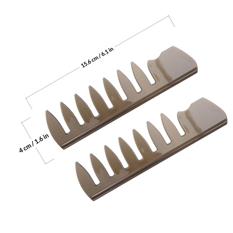 2Pcs Wide Tooth Plastic Hair Combs For Men Barber And Home Use Hairdressing Set - Image 3