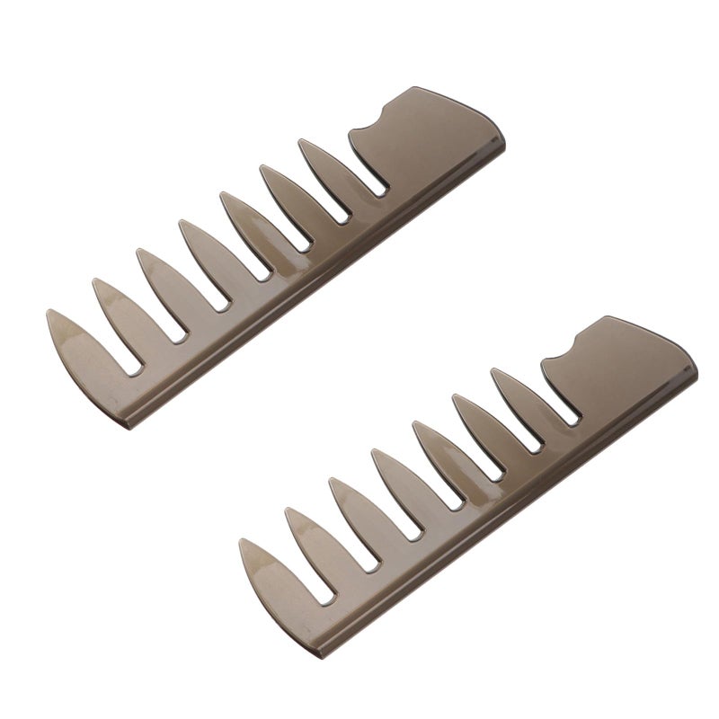 2Pcs Wide Tooth Plastic Hair Combs For Men Barber And Home Use Hairdressing Set - Image 2