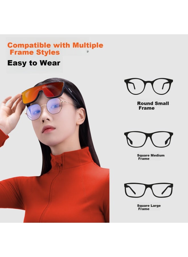 Kapvoe Cycling Gl With Prescription Insert, Day And Night Dual-use, Uv Protection, Windproof, Dustproof, Large Frame Photochromic Protective Goggles - Image 1