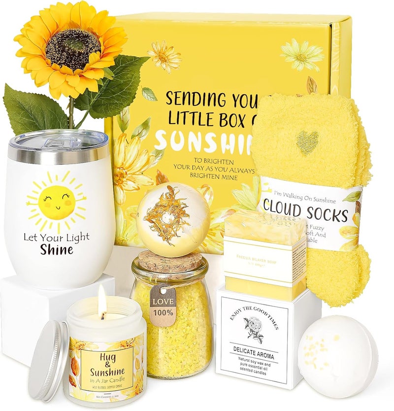Suhctuptx Birthday Gifts for Women, Unique Relaxing Spa Gift Baskets for Women Self Care Gifts Get Well Soon Gifts Christmas Gifts for Best Friends Bestie Sister Mom Her Female - Image 1