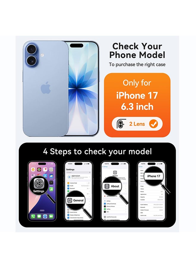 O Ozone Magnetic Case For iPhone 17 [Compatible with MagSafe ] Shockproof Military-Grade Protection, Classic Hybrid Phone Case -Clear - Image 2