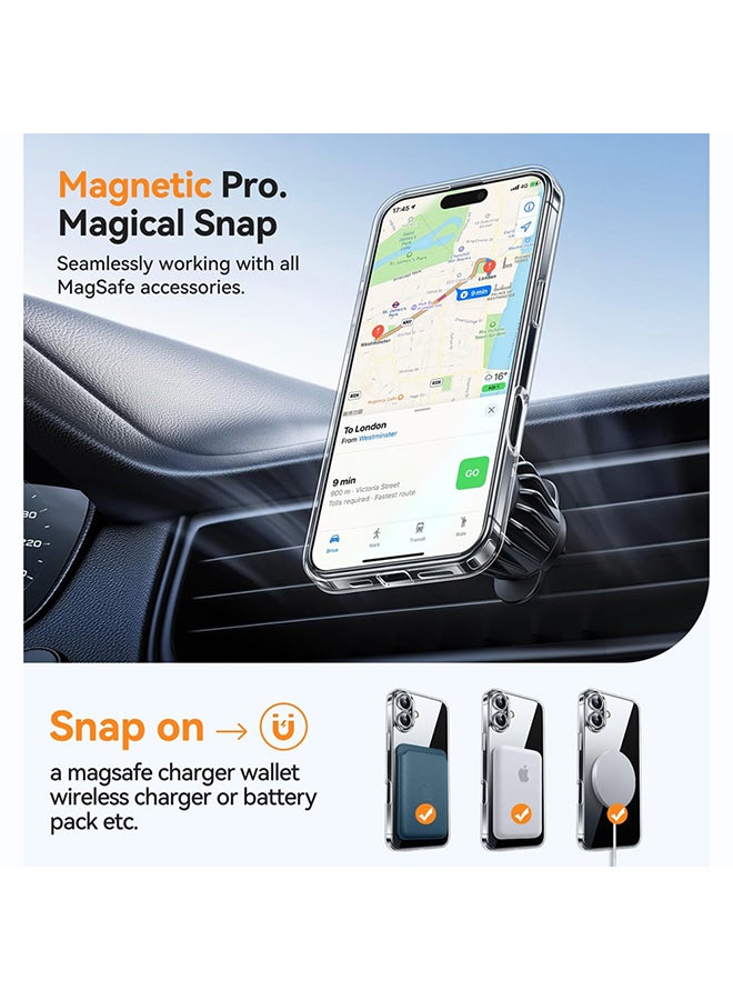 O Ozone Magnetic Case For iPhone 17 [Compatible with MagSafe ] Shockproof Military-Grade Protection, Classic Hybrid Phone Case -Clear - Image 4