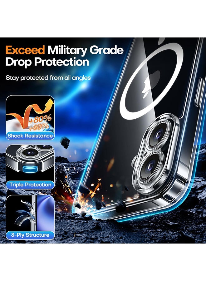 O Ozone Magnetic Case For iPhone 17 [Compatible with MagSafe ] Shockproof Military-Grade Protection, Classic Hybrid Phone Case -Clear - Image 5