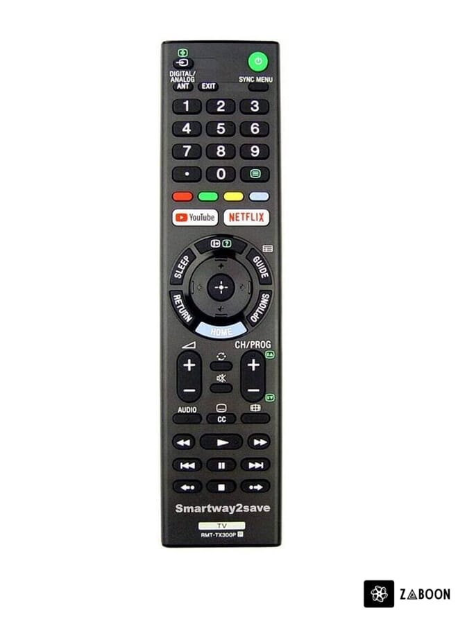 Zaboon Universal Replacement TV Remote Control Substitute For Sony Black