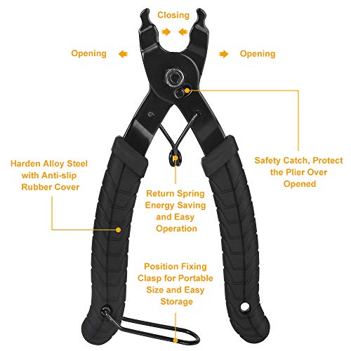 WOTOW Bicycle Chain Repair Tool Kit, Cycling Bike Master Link Pliers Remover & Chain Breaker Splitter Cutter & Chain Wear Indicator Checker & Reusable Missing Connector for 6/7/8/9/10 Speed Chain - Image 5