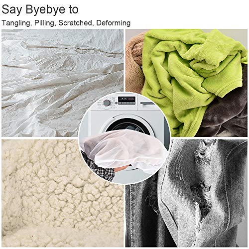 OTraki Mesh Laundry Bag for Delicates 2 Pack Garment Wash Bag 24 x 32 inch Zippered Large Washing Machine Bags for Sweater Dirty Clothes Washer Dryer Net Protector Travel College Dorm Organizer - Image 5