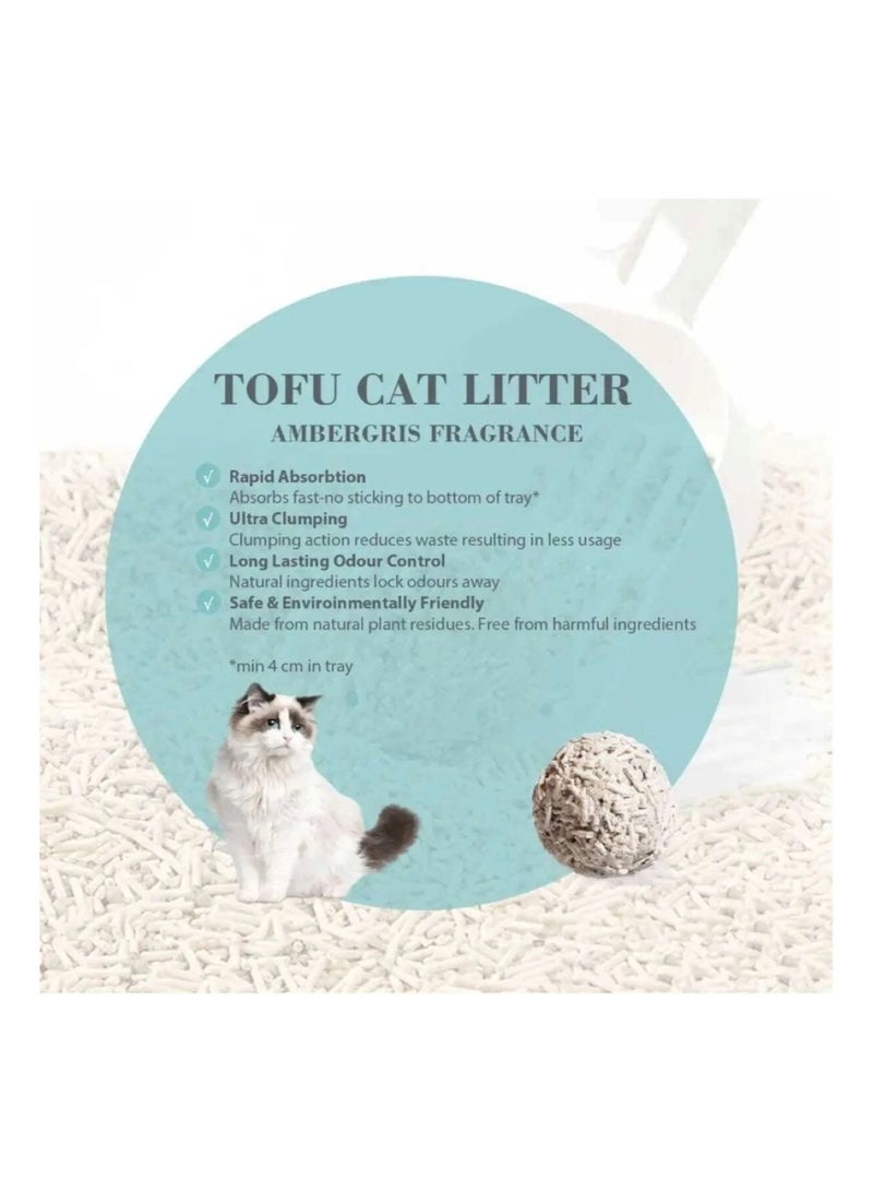 بايولاين رمل قطط توفو 7 لتر - عطر أزهار مائية - Image 3