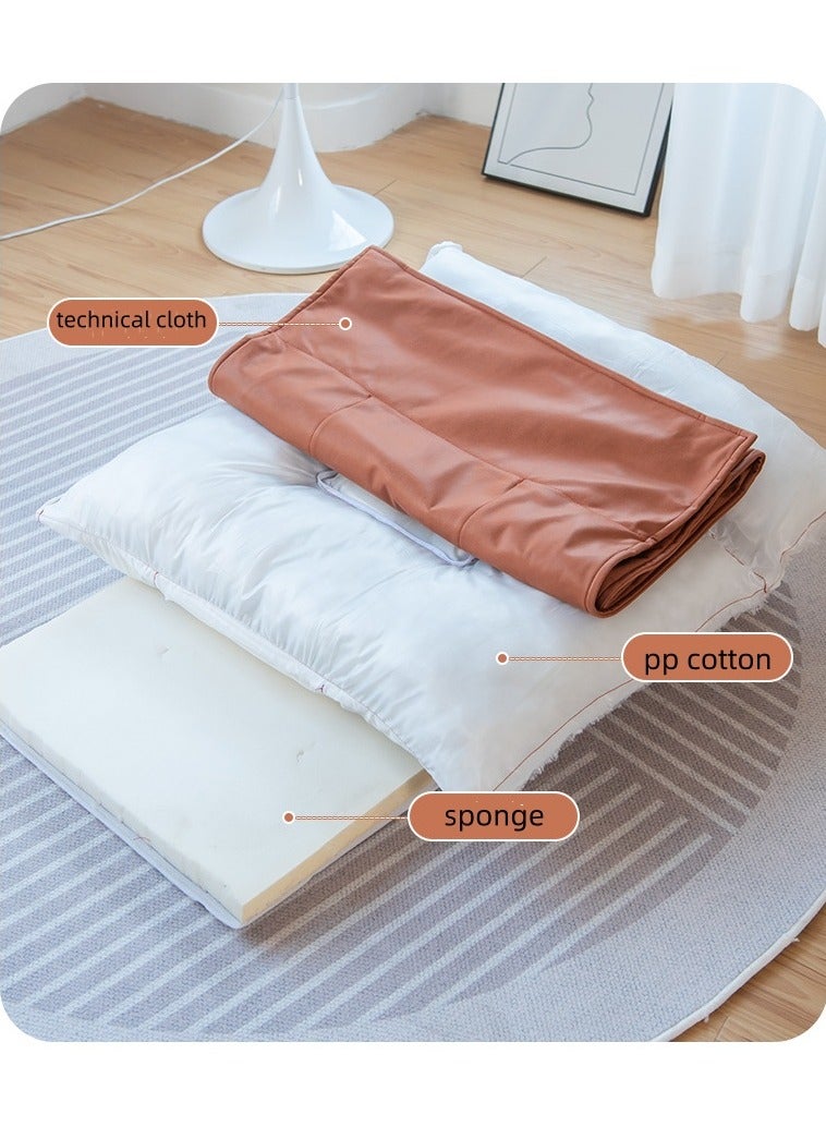 Generic Folding Lazy Sofa Floor Chair Technology Fabric Sofa Tatami Backrest Sofa Adjustable Leisure Chair With Adjustable Back Support Game Floor Chair Floor Balcony Bay Window Leisure Legless Sofa Bed Backrest Chair For Adults Detachable And Washable High Resilience Pp Cotton （Cream Color）  - Image 4