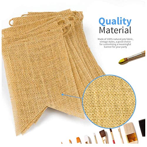Lify Perfect DIY Party Decoration Burlap Banner (Brown, 48) - Image 3