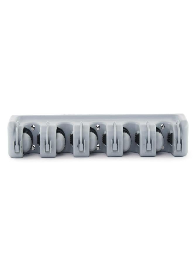 ForHauz Broom Holder with 5 Holding Positions & 6 Hooks, Easy Wall Mount Storage for Organizing Garage or Closet - Image 4