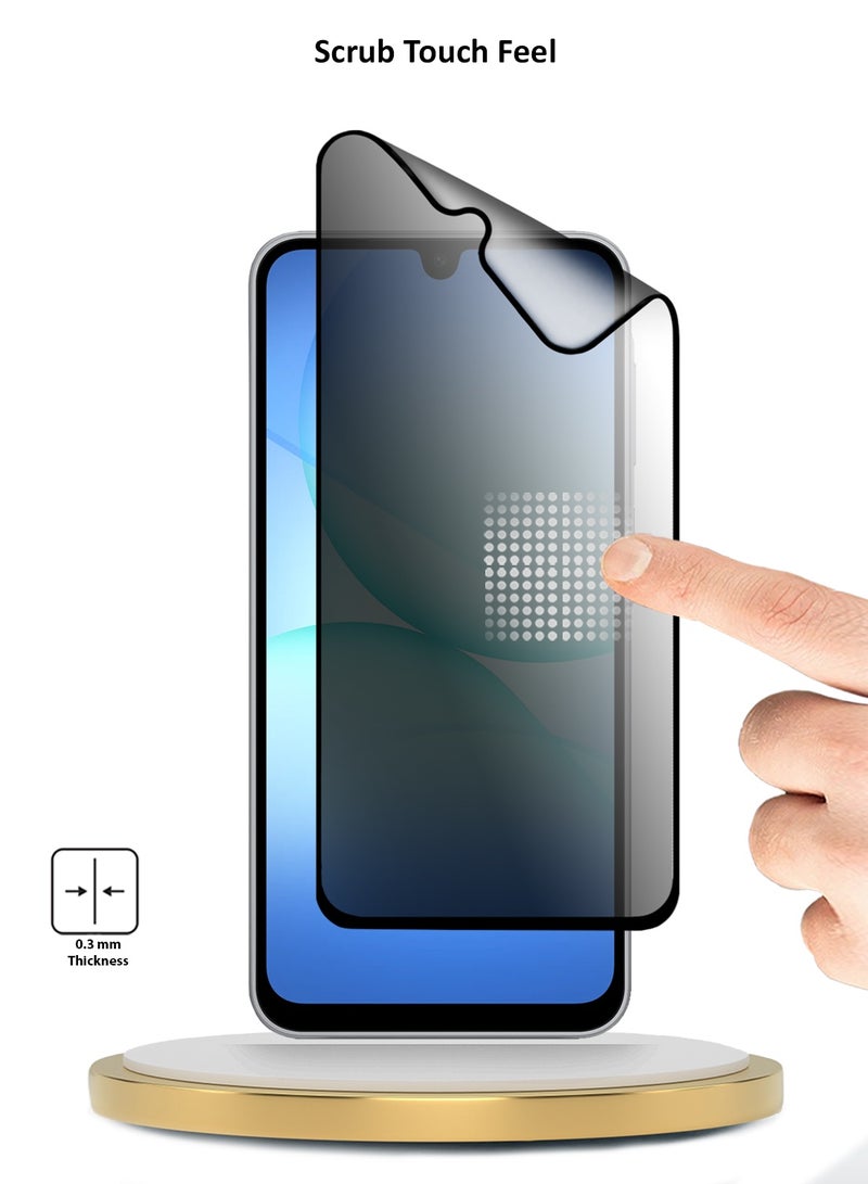 دبليو تيك حماية شاشة مرنة كاملة التغطية بحماية خصوصية نانو سيراميك متميزة 5G من سامسونج جالاكسي A17 لعام 2025 (MSCNMP) - شفاف/أسود - Image 4