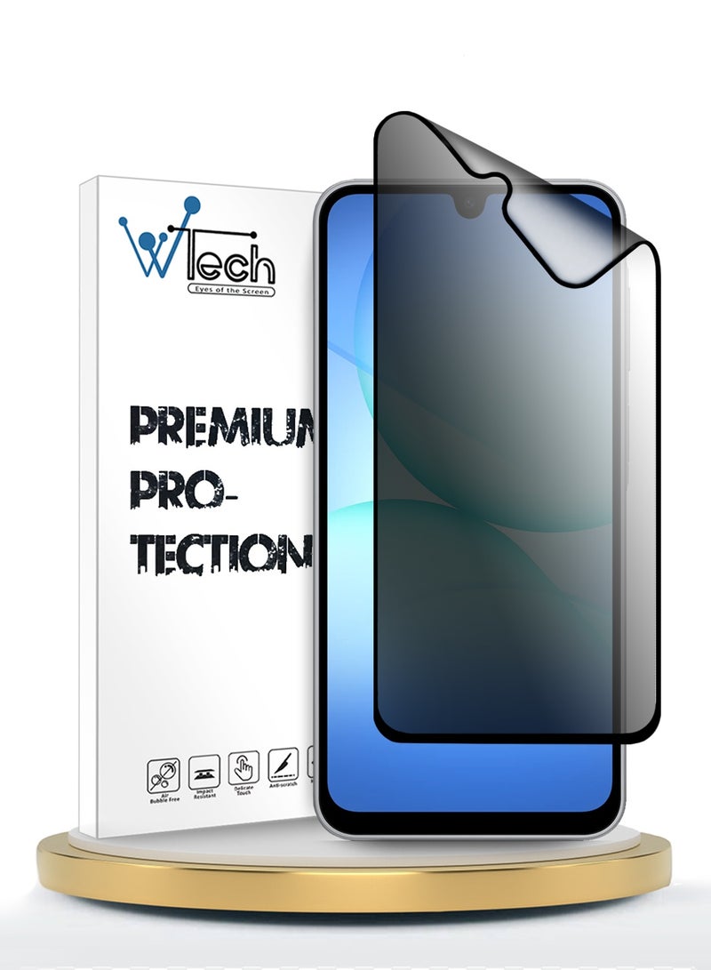 دبليو تيك حماية شاشة مرنة كاملة التغطية بحماية خصوصية نانو سيراميك متميزة 5G من سامسونج جالاكسي A17 لعام 2025 (MSCNMP) - شفاف/أسود - Image 1
