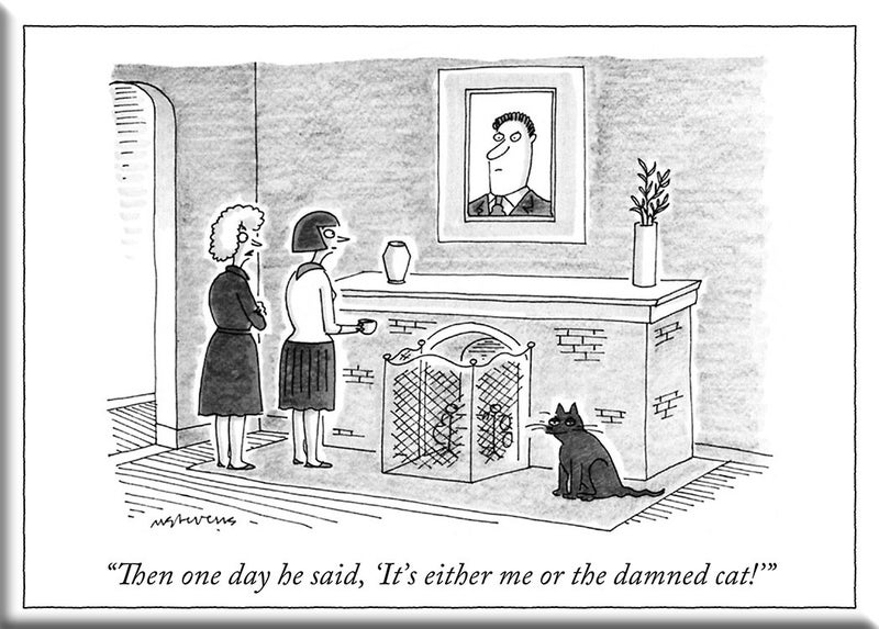 Nelson Line The New Yorker Either Me or The Cat Refrigerator Magnet, 2 x 3.5 - Image 2