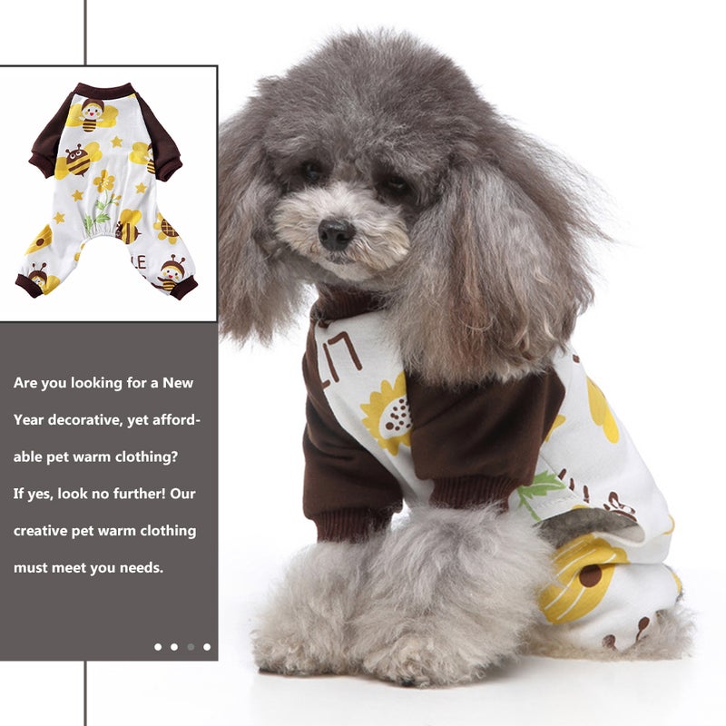 Pet Sleeping Pajama Pet Dog Warm Keeping Clothes Outdoor Cat Coat Clothing - Image 4