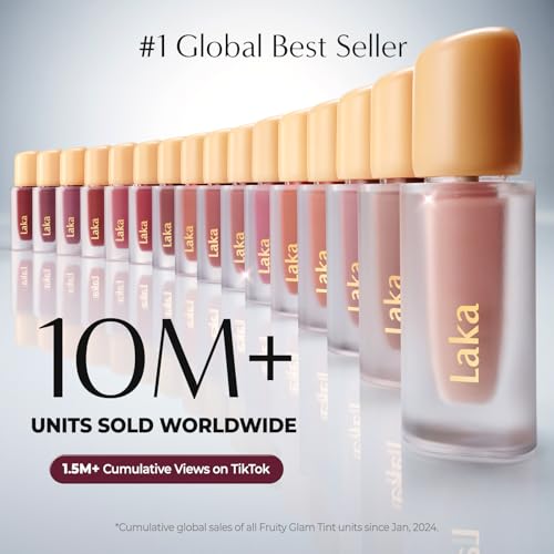 Laka Fruity Glam Lip Tint Mini 19g007oz Glowing Lip Stain with Wide Color Spectrum Hydrating Lightweight Texture LongLasting Bold Stain NonSticky Vegan KBeauty 115 Envy - Image 3
