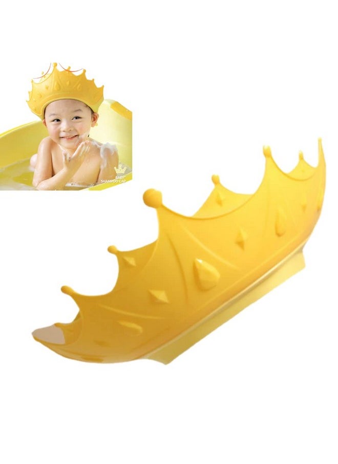 Chinshwehaw Crown Baby Shower Cap Waterproof Shampoo Hat For Children Toddler Girls Boys Protect Ears Eyes，Adjustable Silicone Hair Washing Visor Bathing Hat Bathing Crown. For Toddler Baby Kids Children  - Image 1