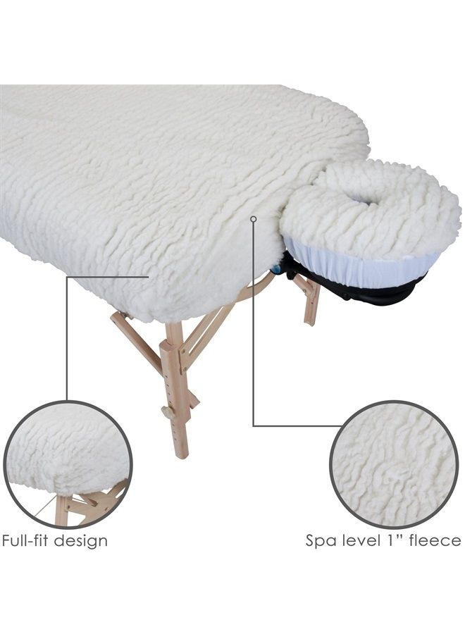 Massage Table Fleece Pads – Different Styles & Sets - Cover Your Massage Table & Face Cradles in Cozy, Warm Fleece, Deluxe Set