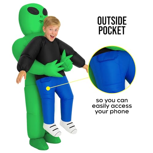 Morph Kids Alien Costume, Blow Up Inflatable Alien Costumes for Boys, Halloween Costumes for Kids, Boys Halloween Costume - Image 2