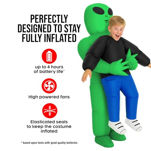 Morph Kids Alien Costume, Blow Up Inflatable Alien Costumes for Boys, Halloween Costumes for Kids, Boys Halloween Costume - Image 3