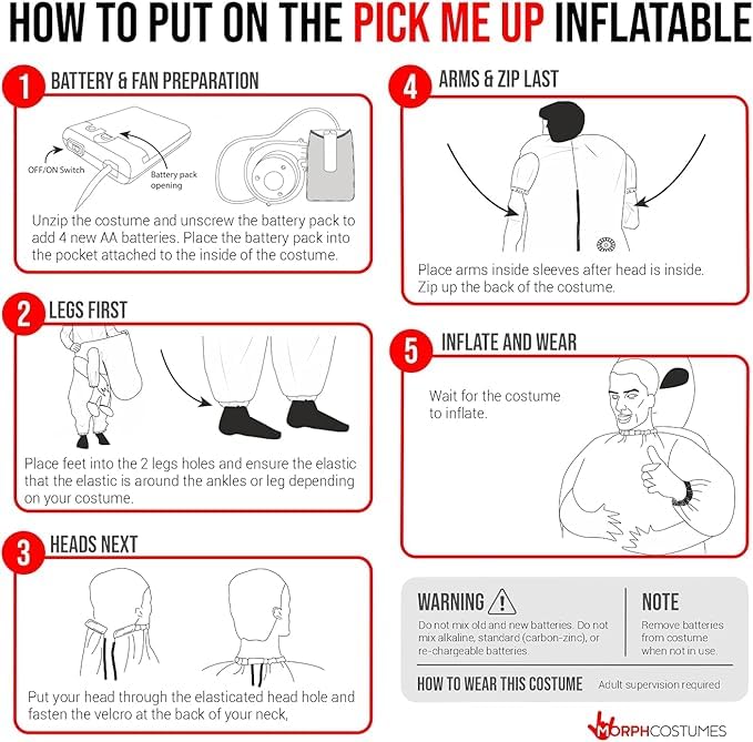 Morph Kids Alien Costume, Blow Up Inflatable Alien Costumes for Boys, Halloween Costumes for Kids, Boys Halloween Costume - Image 5