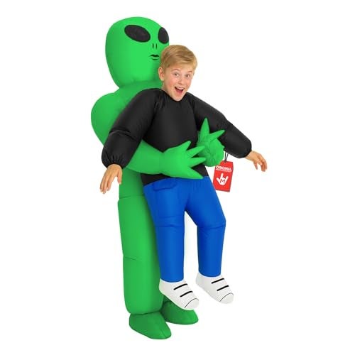 Morph Kids Alien Costume, Blow Up Inflatable Alien Costumes for Boys, Halloween Costumes for Kids, Boys Halloween Costume - Image 1
