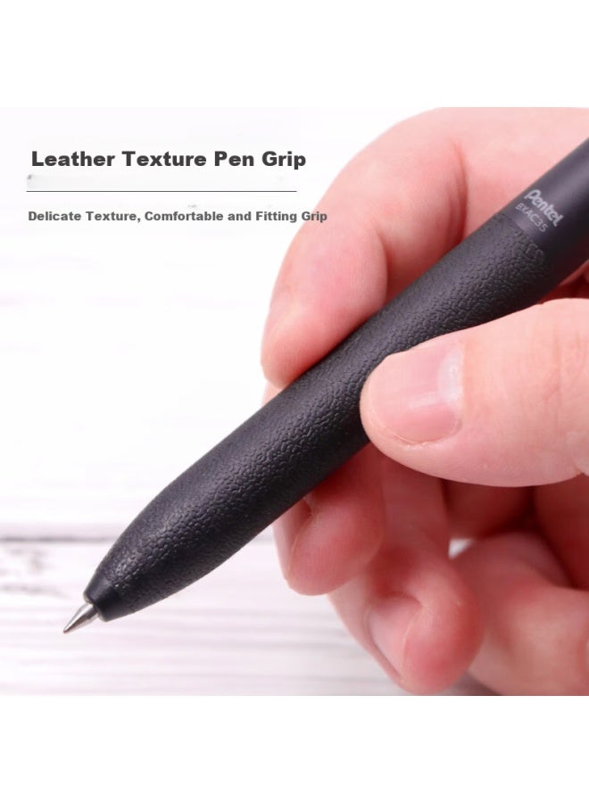 Pentel Miyake Kazunari Co-Branded Oil Pen 0.5Mm Business Office Multi-Function Ballpoint Pen (Refill Xbxs5-A) Bxac35W Pure White Shaft - Image 3