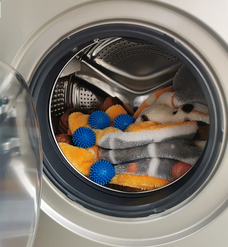 Colorsheng Laundry Dryer Balls - 6 Pack Reusable Fabric Softener Alternative (Blue) - Image 3