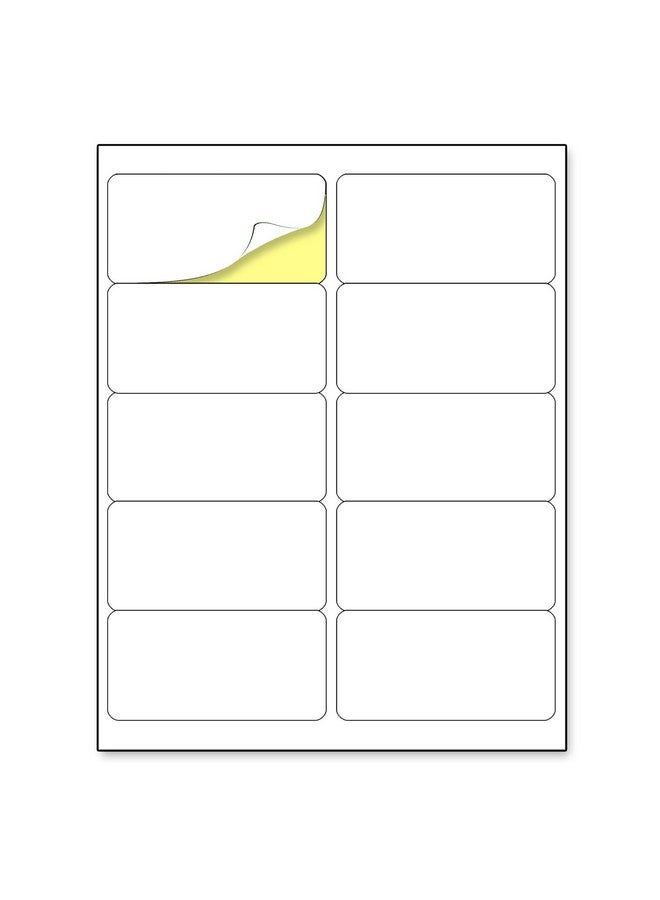 TownStix (2" X 4") 30 Sheets, Printable White Sticker Labels, Laser/Inkjet Printing - Matte, 10 Per Page - Image 1