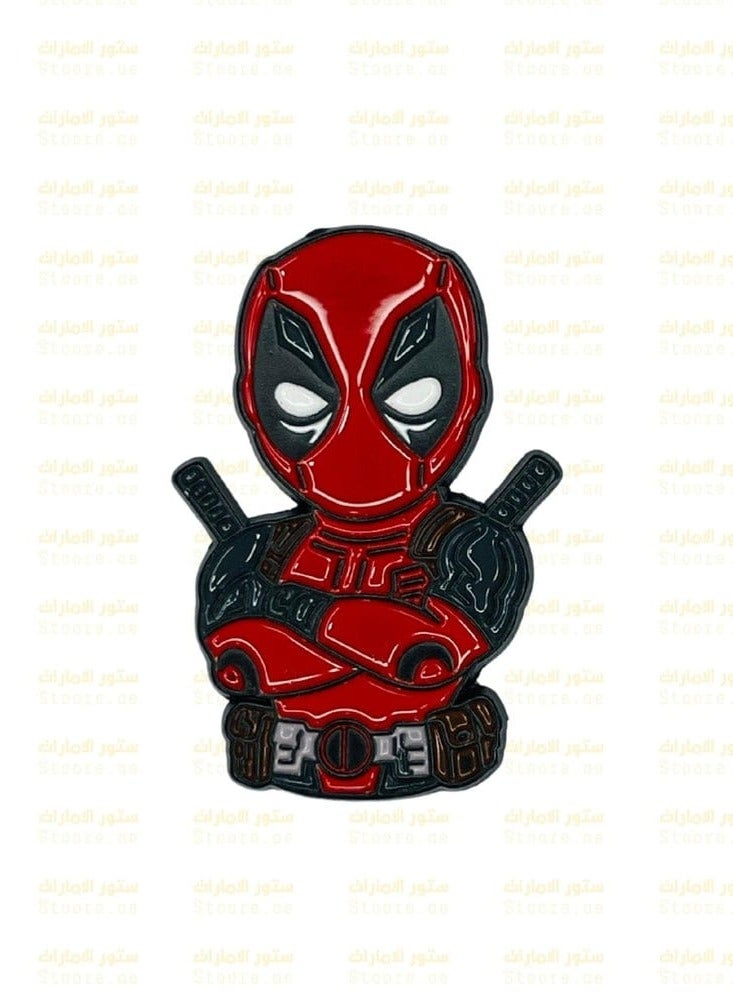Acnor Deadpool Cartoon Enamel Pin – Fun Superhero Lapel Sticker for Mobile, Laptop Backpacks, Jackets, and Collectors - Image 1