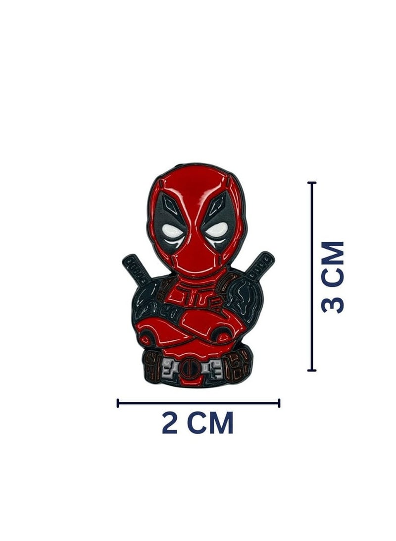 Acnor Deadpool Cartoon Enamel Pin – Fun Superhero Lapel Sticker for Mobile, Laptop Backpacks, Jackets, and Collectors - Image 3