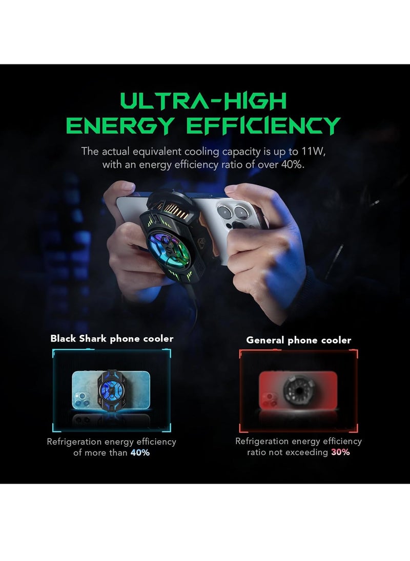 BLACK SHARK - Black Shark FunCooler 4Pro BR41, Cell Phone Cooler for Gaming,27W Power Fast Cooling, In-APP Control, RGB Lighting and Universal Compatibility - Black - Image 1