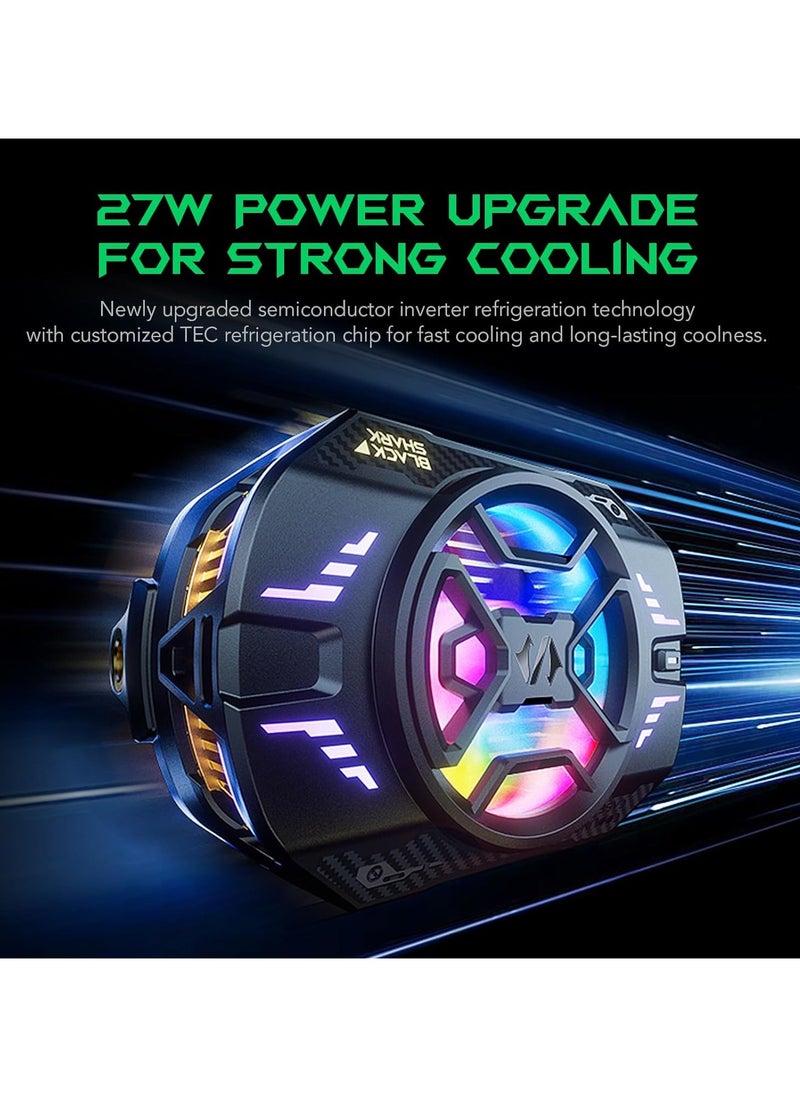 BLACK SHARK - Black Shark FunCooler 4Pro BR41, Cell Phone Cooler for Gaming,27W Power Fast Cooling, In-APP Control, RGB Lighting and Universal Compatibility - Black - Image 1