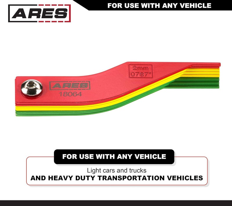 ARES 8-Piece Metal Brake Gauge Tool Set - 20-Gauge Sheet Metal - Corrosion Resistant High Visibility Finish - Metric & SAE Measurements - Color Coded Sizes - Image 4