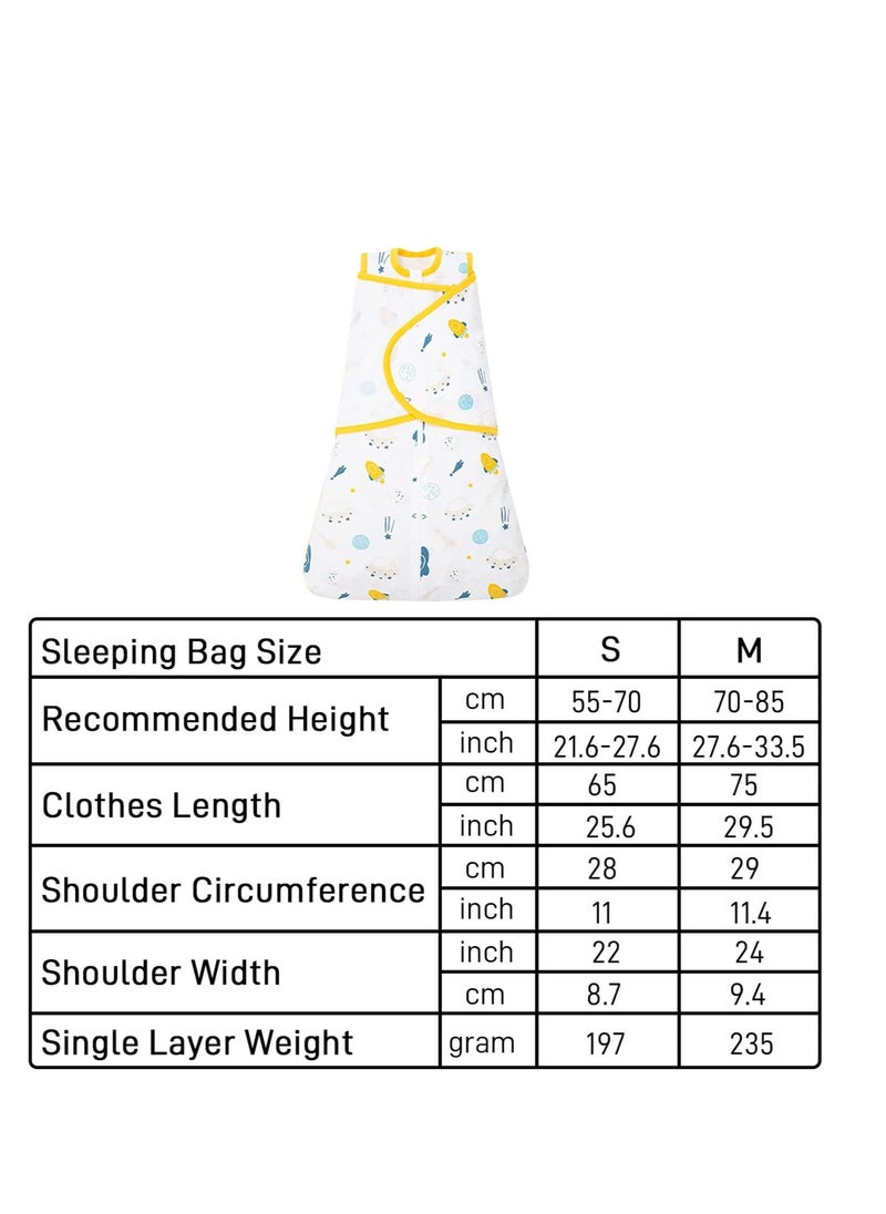 Generic - Baby Swaddle Wearable Blanket 3-Way Adjustable Transtion Sleep Sack 100% Cotton Swaddle Wrap with Beanie Cap Infant Cotton Swaddle for Newborn Infant Boy Girl 0-6 Months - Image 1