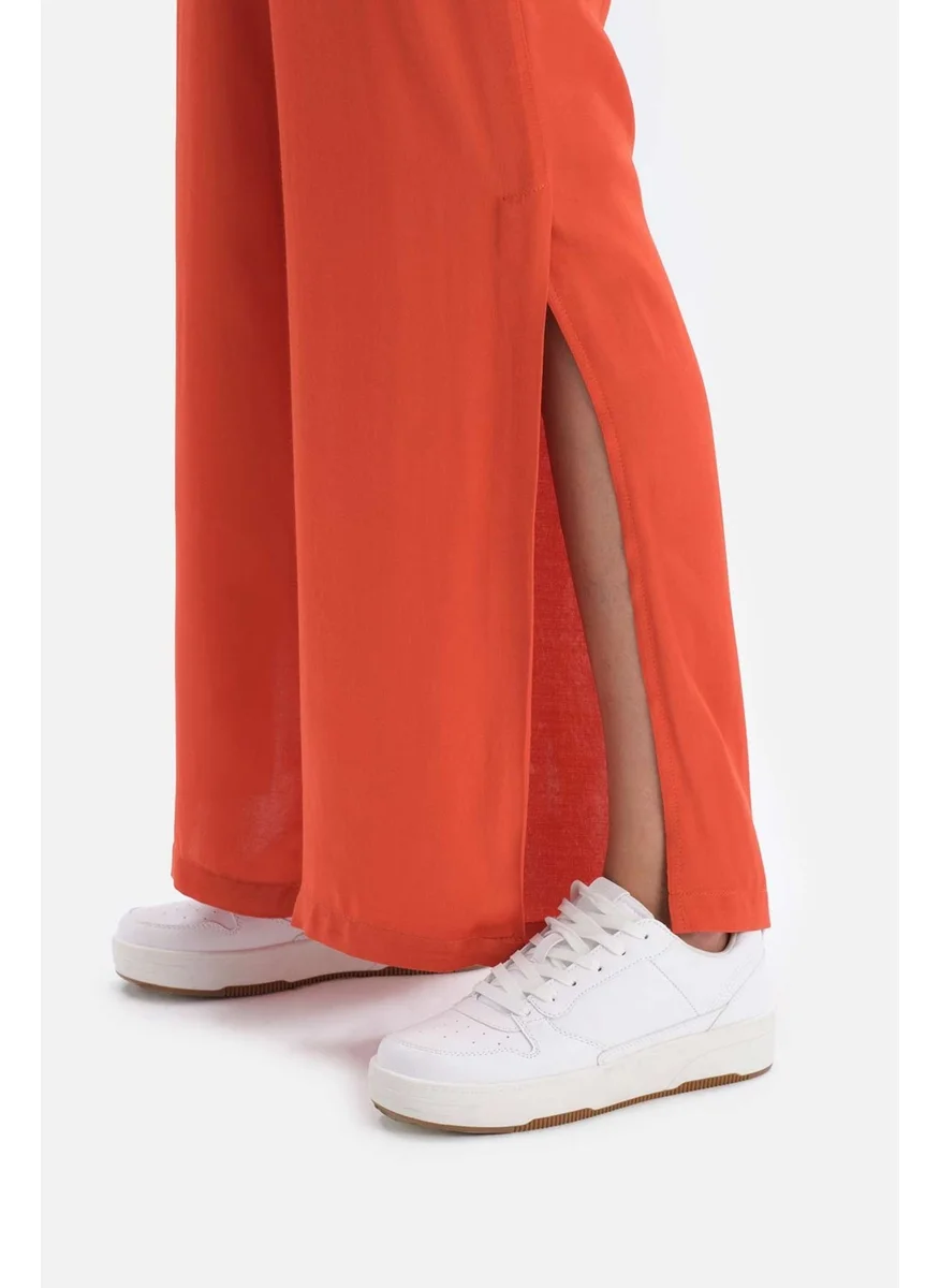 dagi Tile Satin Finish Slit Trousers