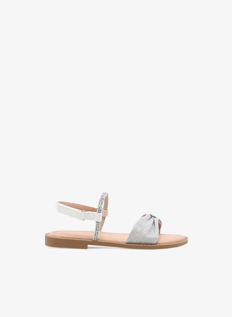 JUNIORS Girls Embellished Sandals with Hook and Loop Closure Ramadan Collection