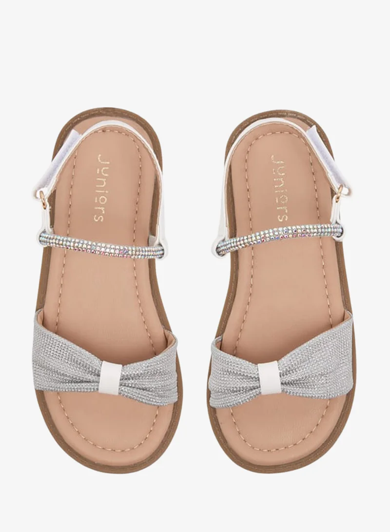 JUNIORS Girls Embellished Sandals with Hook and Loop Closure Ramadan Collection