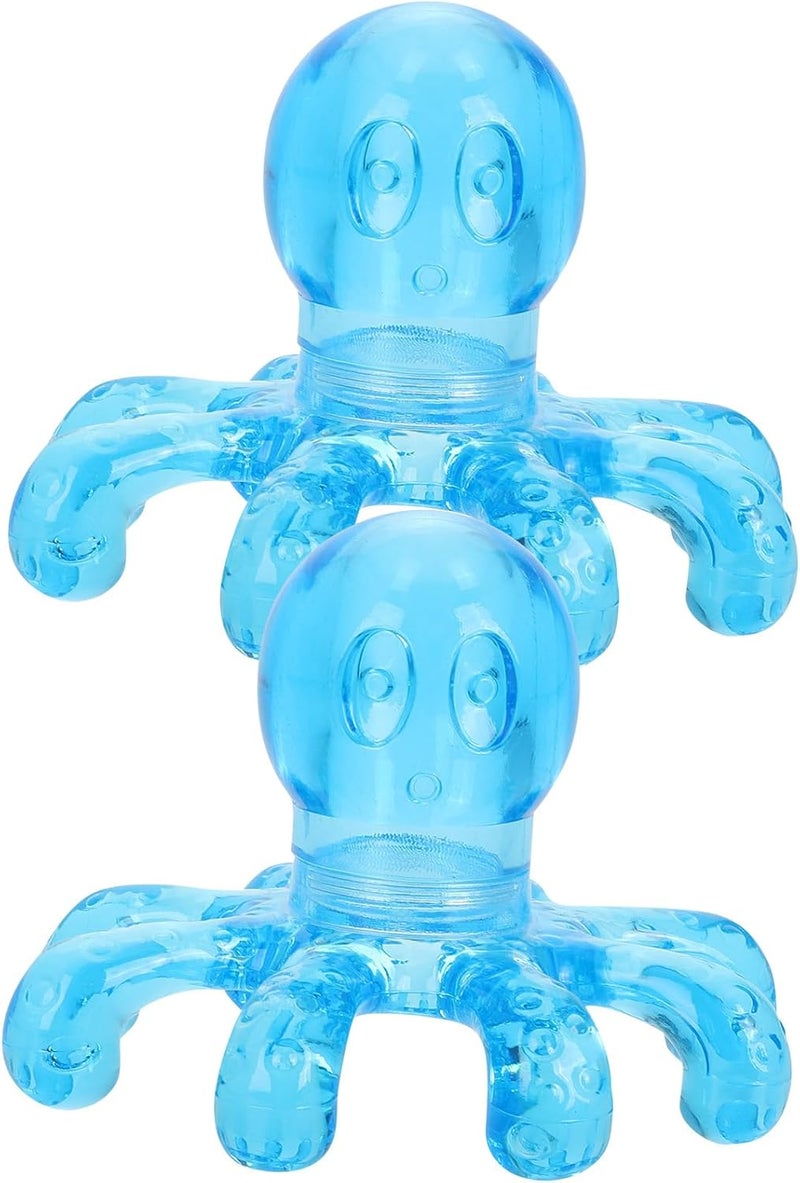 KALLORY 2 Pcs Portable Massager Manual Scalp Massagers Handheld Massager Octopus Handheld Massage Body Tool Octopus Head Massage Massagers for Neck Head Massager Hair Ball Head Elder - Image 1