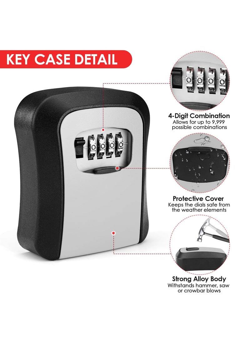 PARYAVARAN PARYAVARAN Key Box Numeric Storage Box Key Safe with 4Digit Resettable Numeric Code Combination Password Security Lock for Outside Home Office Pack of 1  - Image 5