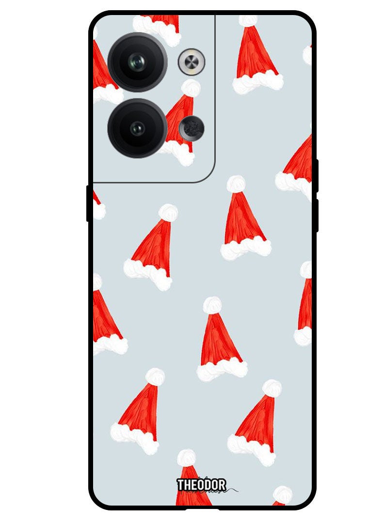 Theodor Protective Case Anti Scratch Shock Proof Bumper Cover For Oppo Reno 9 Pro Christmas Caps - Image 1