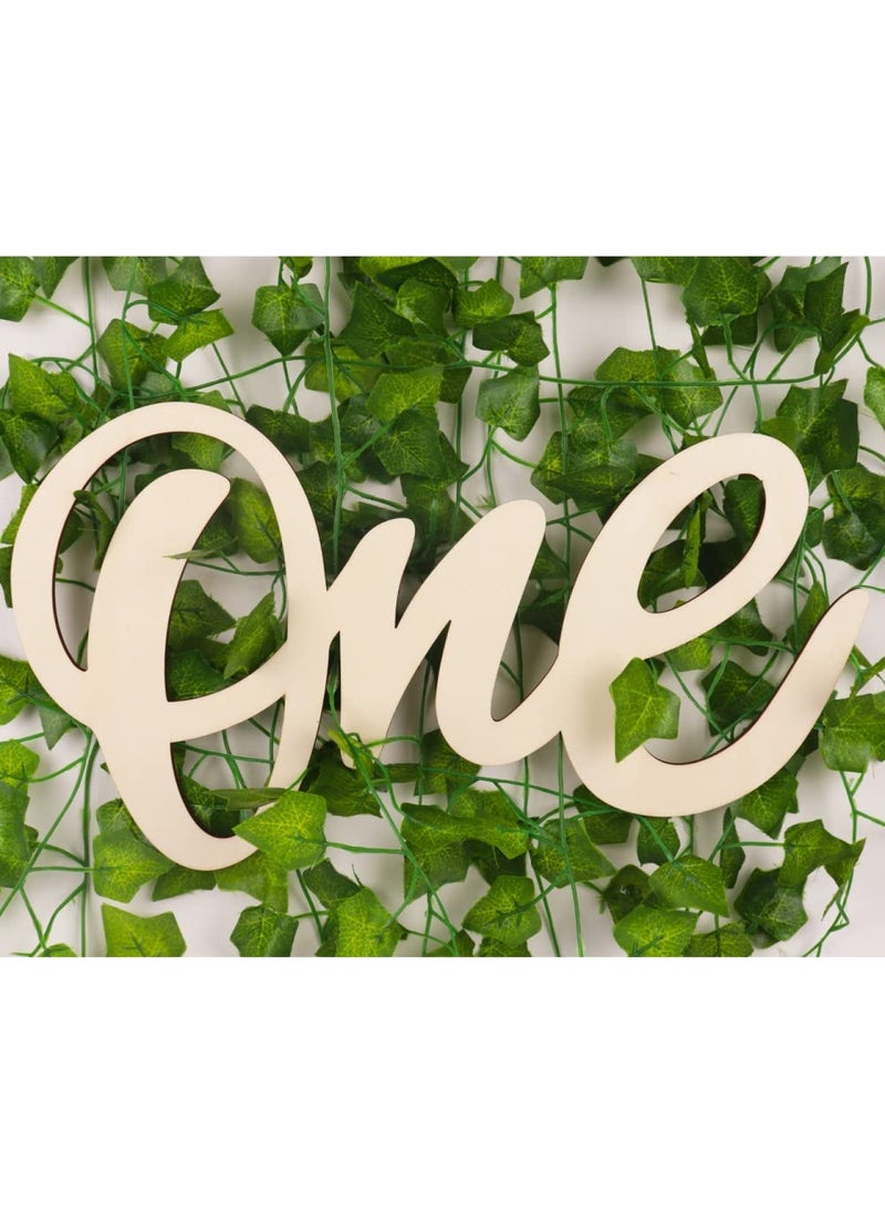 BPA - One Wooden Sign One Cutout Letter for 1st Birthday Party One Sign One Banner Photo Prop for Baby Shower Party Decorations Wall Decor Table Display Baby Chair Banner - Image 1