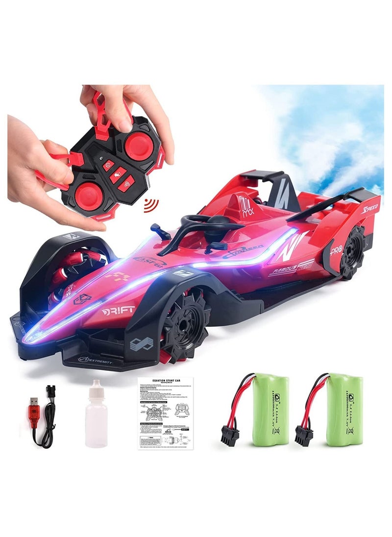 JZL - Remote Control Cars for kids - High-Speed Rechargeable with mist spray and LE D lights 360 Degree Rotation (F1 Red) - Image 1