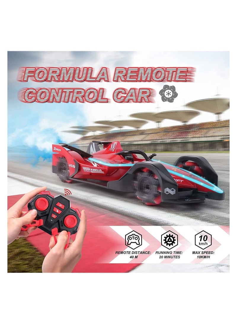 JZL - Remote Control Cars for kids - High-Speed Rechargeable with mist spray and LE D lights 360 Degree Rotation (F1 Red) - Image 1