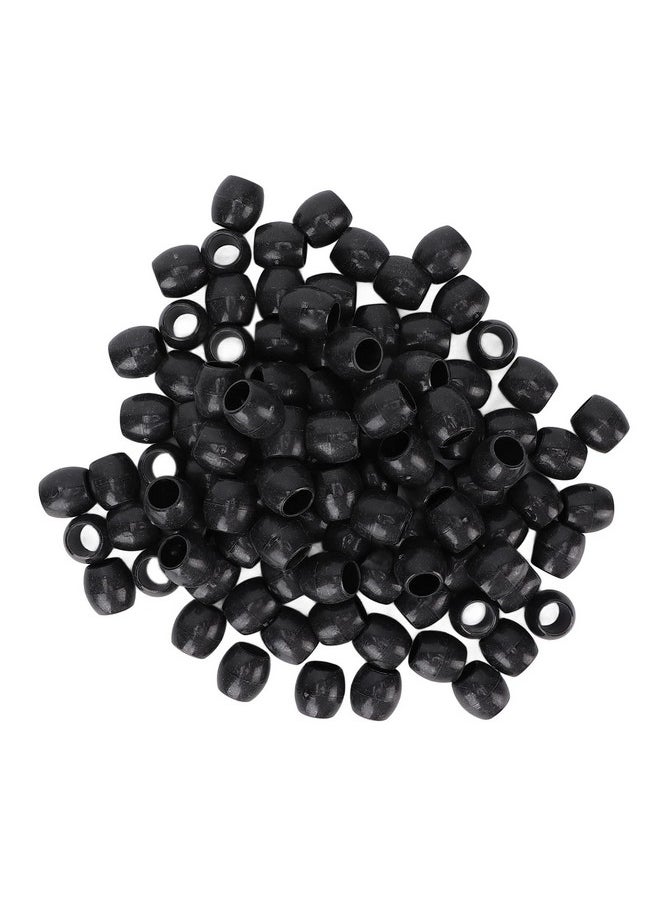 ZJchao - Beard Hair Beads 100Pcs Hair Braid Beads Hair Jewelry Dreadlocks Black Hair Braiding Beads Diy Dreadlock Hair Beard Decoration Accessories Jewelry Braid Accessories Hair Cuffs For Men Women - Image 1
