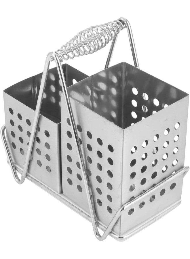 klarako Stainless Steel Chopsticks Holder Tableware Storage Rack Drain Rack Kitchen Storage Box Set Chopsticks Holder Set  - Image 2